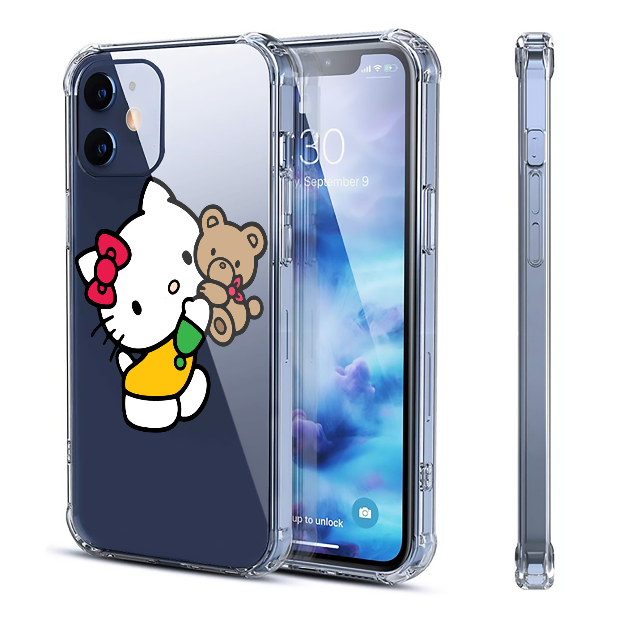 （画像用） Hello Kitty ハローキティ 【iPhone 12シリーズ対応】透明スマホケース（クリアソフトケース）